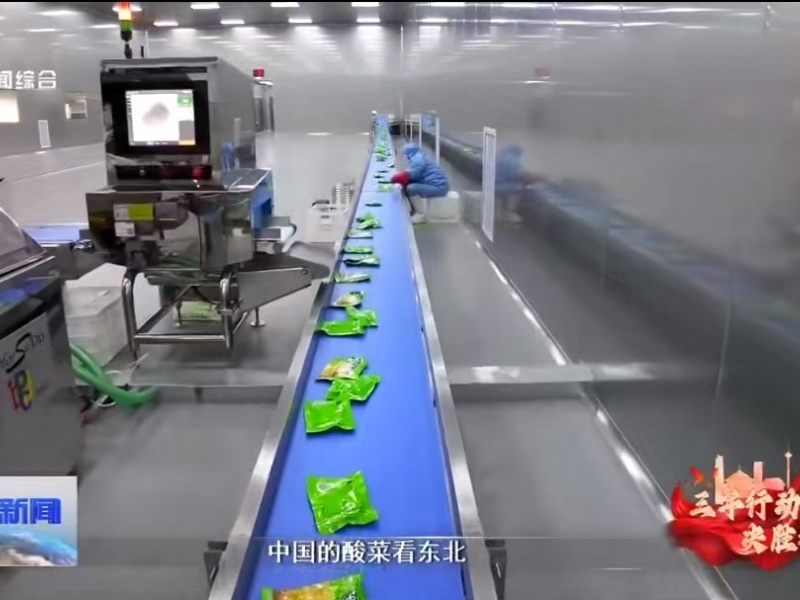 東北新民酸菜傳送分揀臺(tái)巴氏殺 菌流水線